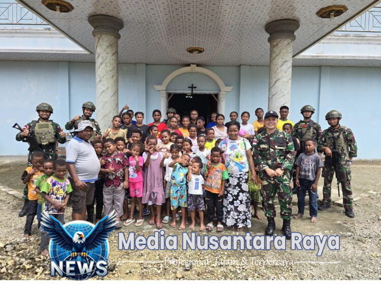 Cegah Bahaya Narkoba, Satgas Yonif 131/Brajasakti Beri Penyuluhan kepada Remaja Gereja GKII Tehupa Skow Sae