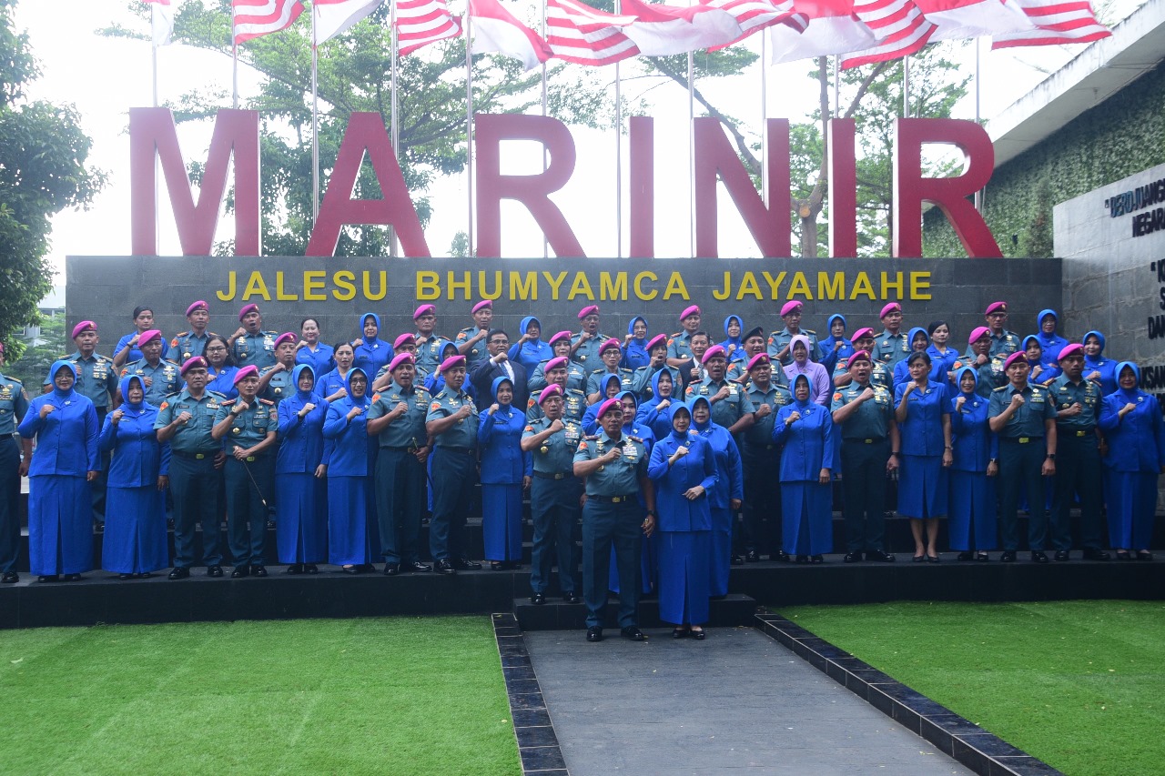 Danpasmar 1 Ikuti Laporan Korps Kenaikan Pangkat Kolonel Marinir Di Mako Kormar
