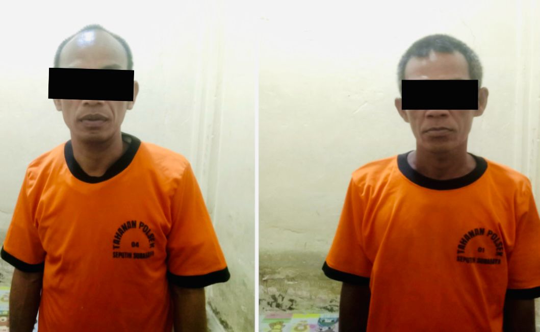 Dua Pelaku Penganiayaan Sadis, Ditangkap Tekab 308 Polsek Seputih Surabaya