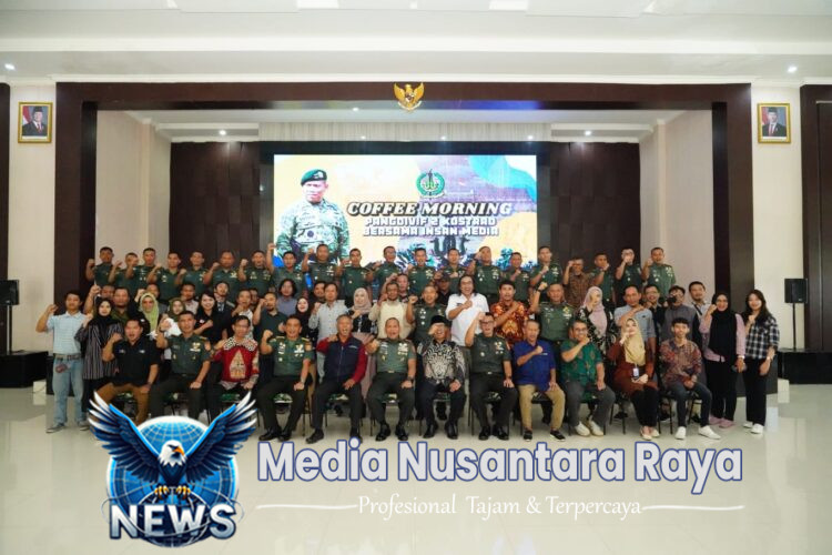 Cofe Morning Bersama Pangdivif 2 Kostrad: Sinergi Antara Militer dan Media di Gedung Sandoyo