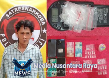 Sat Res Narkoba Polres Mesuji Tangkap Seorang Terduga Pengedar Narkoba di Desa Wiralaga