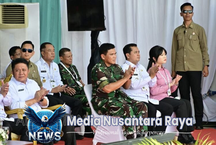 TNI AL Dukung Ketahanan Pangan Nasional Kasal Dampingi Presiden RI di Dalam Kegiatan Tanam Padi Serentak di Ogan Ilir
