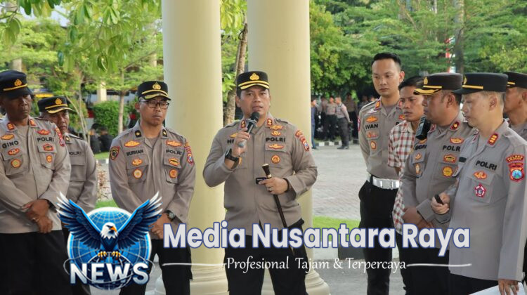 Kapolres Nganjuk Pimpin Apel Gelar Pasukan Pengamanan Pengesahan IKSPI di Madiun 