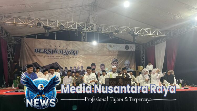 Polres Tulang Bawang Barat Laksanakan Pengamanan Acara Tubaba bersholawat di Lapangan Kelurahan Panaragan Jaya