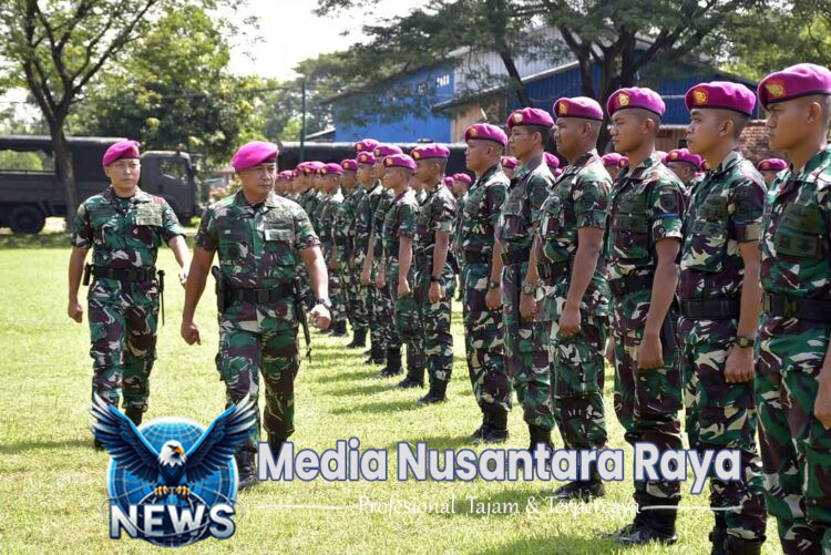Wadan Pasmar 2 Pimpin Apel Kelengkapan dan Pemberangkatan Satpamwal Mabes TNI TA. 2025