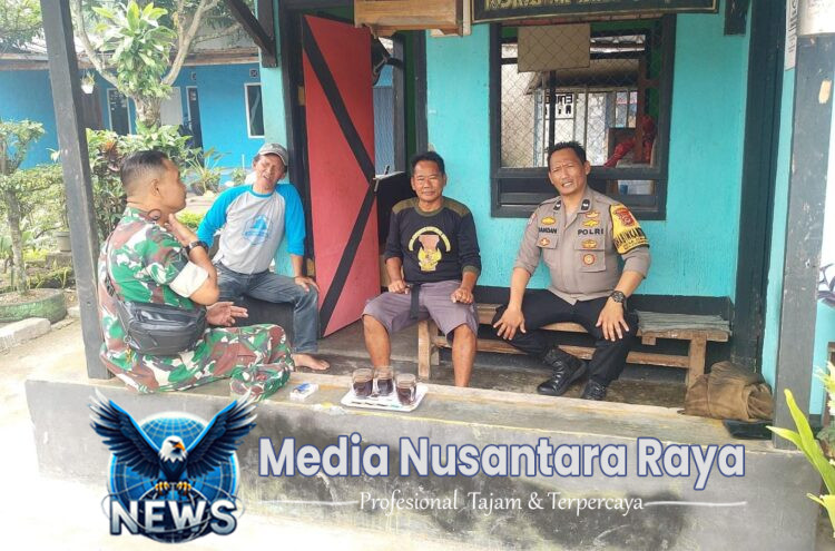Sinergitas TNI dan Polri Polsek Cijeruk melalui Bhabinkamtibmas