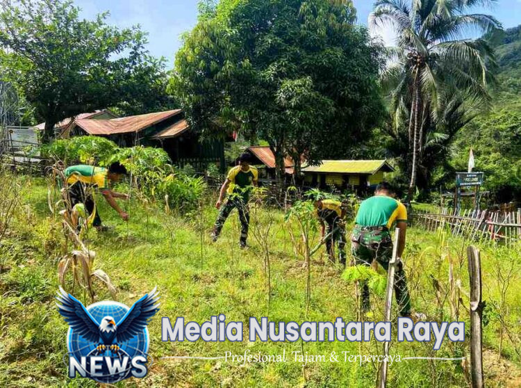 Satgas Pamtas Yonarmed 11 Kostrad Olah Kembali Lahan Tidak Produktif di Perbatasan