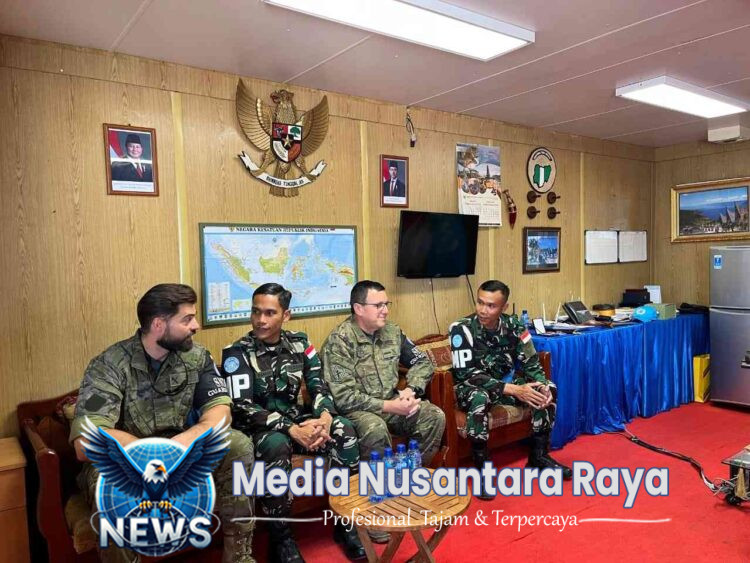 Satgas MPU XXV-Q/UNIFIL Laksanakan Badge Exchange Dengan Spanish Military Police Detachment (SMPD)