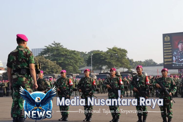 Aksi Sigap Prajurit Batalyon Arhanud 1 Marinir dalam Pengamanan Hari Buruh Internasional 