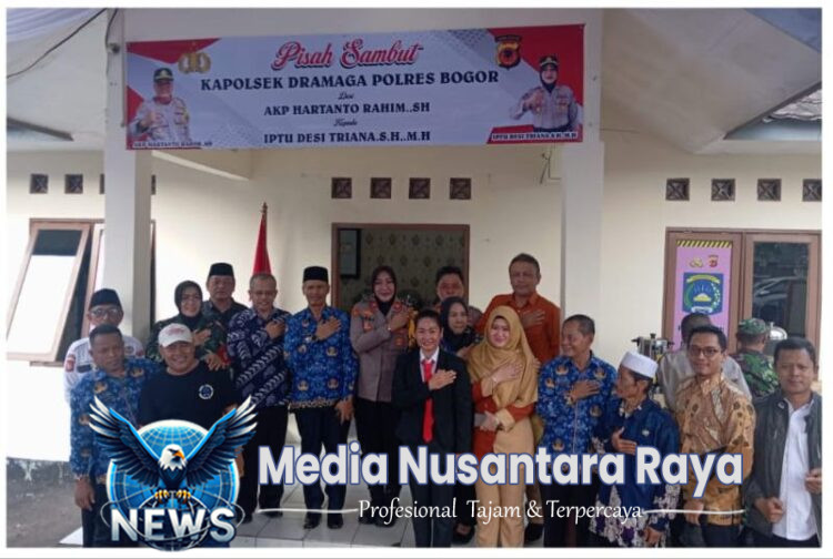 Polsek Dramaga Giat Pisah Sambut Dari Kapolsek Lama Kepada Kapolsek Baru Berjalan Baik Dan Lancar, Tingkatkan Sinergitas Serta Keamanan Wilayah Kec. Dramaga Kab.Bogor