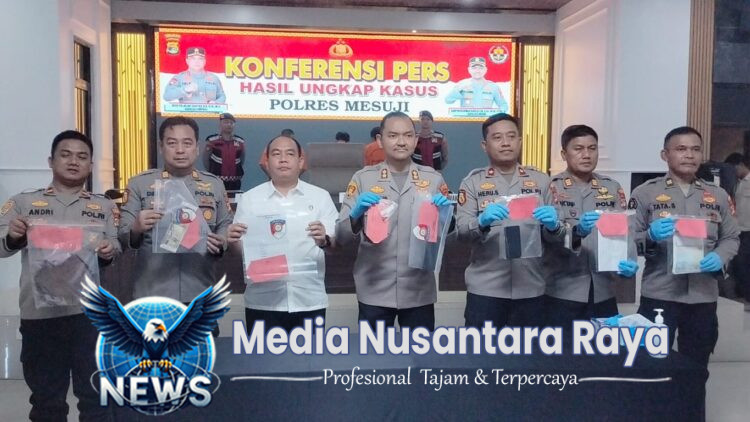 Polres Mesuji Gelar Konferensi Pers Terkait Unkap Tiga Kasus dan Salah Satunya Penipuan Padi atau Gabah