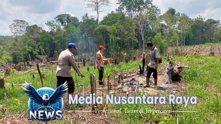 Untuk Mendukung Program Ketahanan Pangan, Kapolsek Kuala Behe Dan Anggota Cek Lahan Persiapan Penanaman Jagung