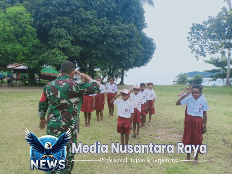 Babinsa koramil 1705-03/Kwatisore melaksanakan kegiatan wanwildengan SDN inpres wami jaya di wilayah binaan. 