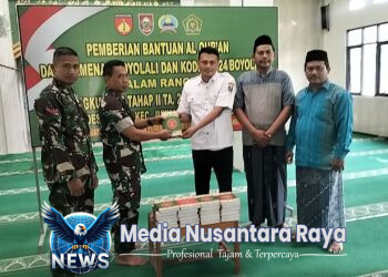 Melalui Program TMMD, Kodim Boyolali Serahkan Bantuan Al Quran