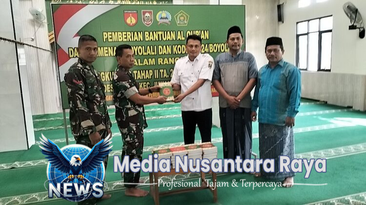 Melalui Program TMMD, Kodim Boyolali Serahkan Bantuan Al Quran