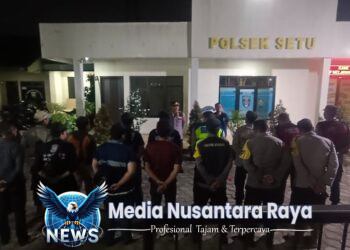 Jelang Libur Panjang” Polsek Setu Kembali Gelar Apel Operasi Kejahatan Jalanan Dan Patroli Biru Guna persempit Ruang pelaku Kriminal