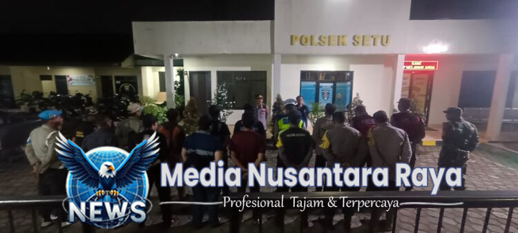 Jelang Libur Panjang” Polsek Setu Kembali Gelar Apel Operasi Kejahatan Jalanan Dan Patroli Biru Guna persempit Ruang pelaku Kriminal