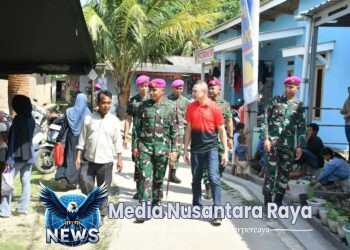 Prajurit Batalyon Infanteri 7 Marinir Gelar Bakti Kesehatan dalam Rangka Menyambut HUT ke-22 Th Yonif 7 Marinir