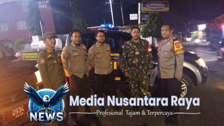 Kapolsek Cibungbulang Bersama Koramil Dan Pol PP Laksanakan Ops Kryd Gabungan Amankan Kejahatan Malam Hari