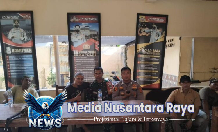 Bhabinkamtibmas Polsek Parung bersinergi dengan TNI menjalin kedekatan Dengan masyarakat Desa binaan