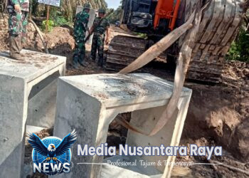 Aksi Nyata TMMD ke-124 Kodim 0320 Dumai : Pemasangan Box Culvert di Bukit Kayu Kapur Terus Berjalan Lancar