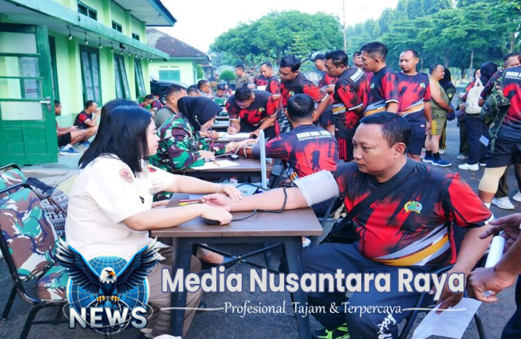 Uji Kemampuan Fisik Prajurit Kodim 0808/Blitar Melalui Samapta Periodik