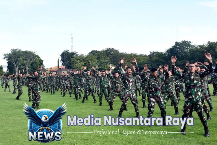 Tingkatkan Kemampuan Fisik, Prajurit Yonif 5 Marinir Laksanakan Hanmars 