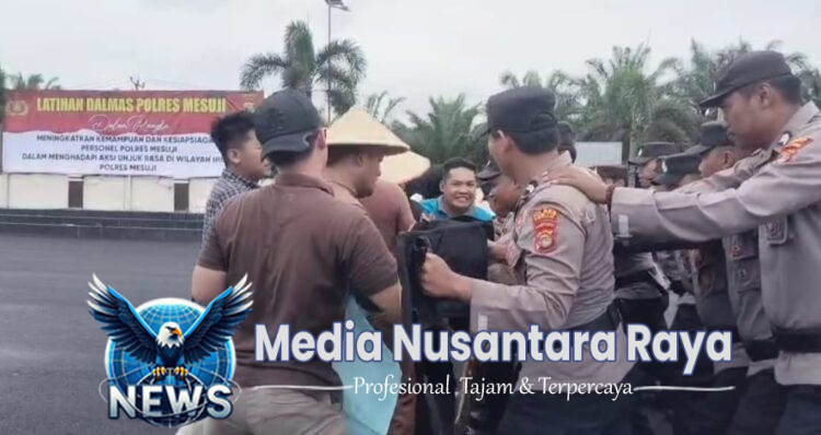 Polres Mesuji Gelar Latihan Simulasi Dalmas dalam Menghadapi Aksi Unjuk Rasa 
