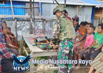 Satgas TNI : Tak Hanya Jaga Keamanan, TNI Juga Jadi Pelipur Lara Bagi Mama-Mama Papua  