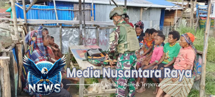Satgas TNI : Tak Hanya Jaga Keamanan, TNI Juga Jadi Pelipur Lara Bagi Mama-Mama Papua  