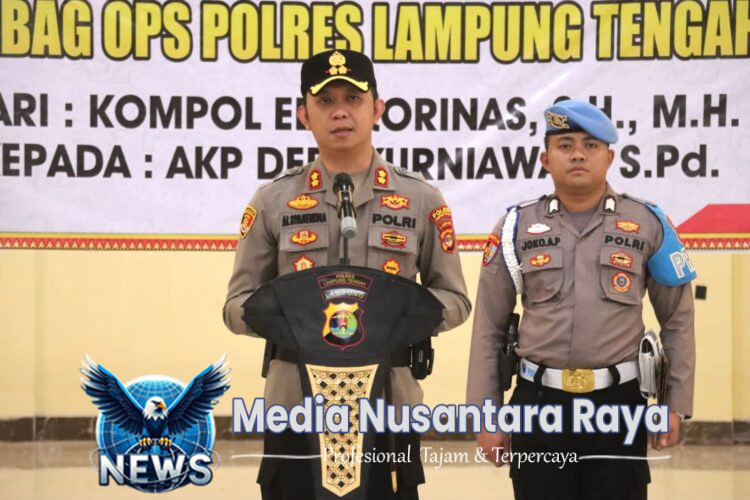 Kabag Ops Resmi Berganti, Kapolres Lampung Tengah Pimpin Langsung Upacara Sertijab