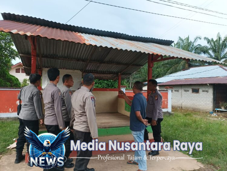 Satbinmas Polres Landak Laksanakan Supervisi dan Cek Poskamling serta Lahan Pangan di Wilayah Polsek Sengah Temila