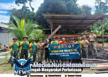 Satgas Pamtas Yonarmed 11 Kostrad Hadir di Tengah Masyarakat Perbatasan