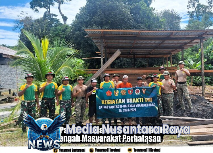 Satgas Pamtas Yonarmed 11 Kostrad Hadir di Tengah Masyarakat Perbatasan