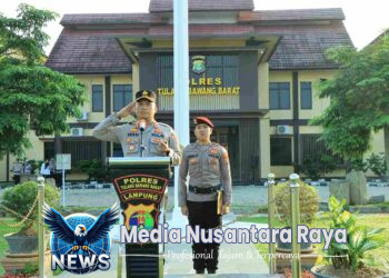 Kapolres Tulang Bawang Barat Pimpin Upacara Kenaikan Pangkat Pengabdian Personil
