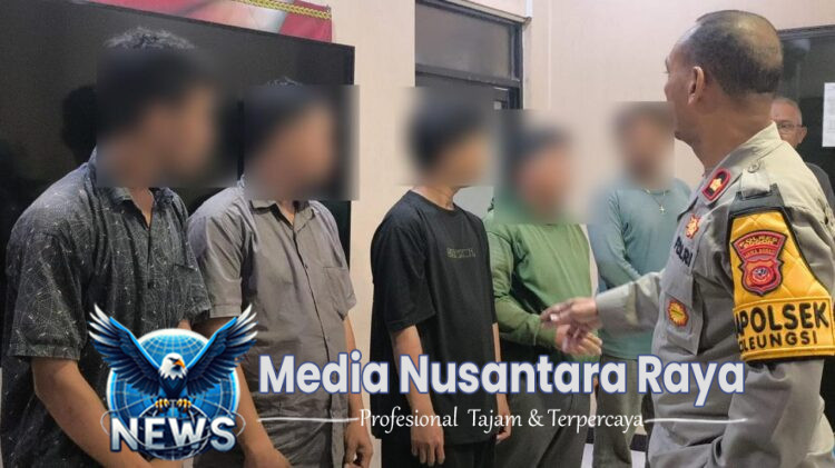 Polsek Cileungsi Polres Bogor Amankan Delapan Pelaku Premanisme dan Pengamen Anak Punk Pasca Laporan Perampasan Sepeda Motor