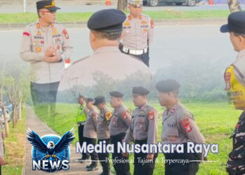 Kapolsek Cikarang Selatan Pimpin Apel Pengamanan Misa Kenaikan Isa Almasih