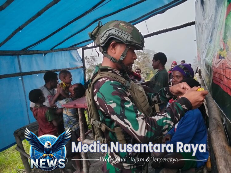 Di Tengah Sunyi Pegunungan, Satgas TNI Jadi Pelita Harapan Bagi Warga Sakit