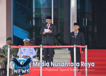 Satgas Pamtas Yonarmed 11 Kostrad Laksanakan Upacara di Perbatasan