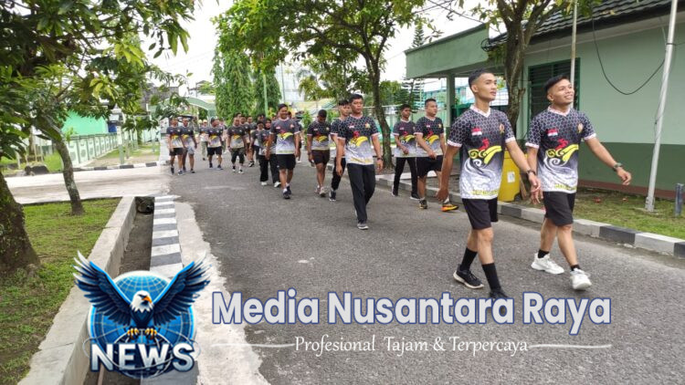 Jaga Kebugaran,Personil Kodim 1015/Sampit Laksanakan Olahraga Bersama
