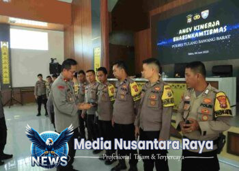 Sat Binmas Polres Tulang Bawang Barat Laksanakan Anev Tugas Bhabinkamtibmas untuk Tingkatkan Kualitas Pelayanan