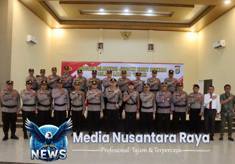 Rotasi Jabatan, Kapolres Lampung Tengah Pimpin Langsung Upacara Pelantikan Kasat Reskrim 