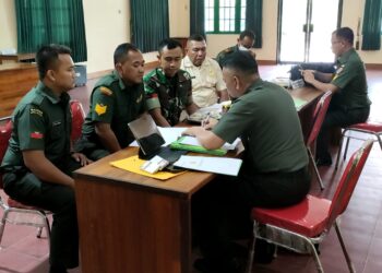 Kodim 1015/Sampit Terima Kunjungan dari Tim Dalwasproggar Bidang Latihan TW I dan II dari Slatad Ta 2025 