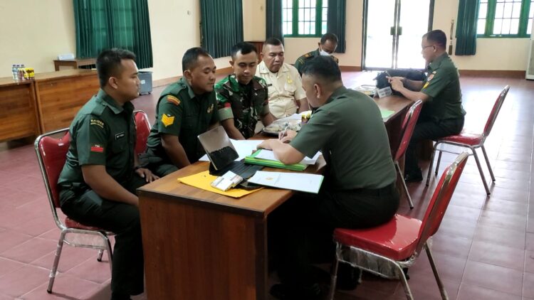 Kodim 1015/Sampit Terima Kunjungan dari Tim Dalwasproggar Bidang Latihan TW I dan II dari Slatad Ta 2025 