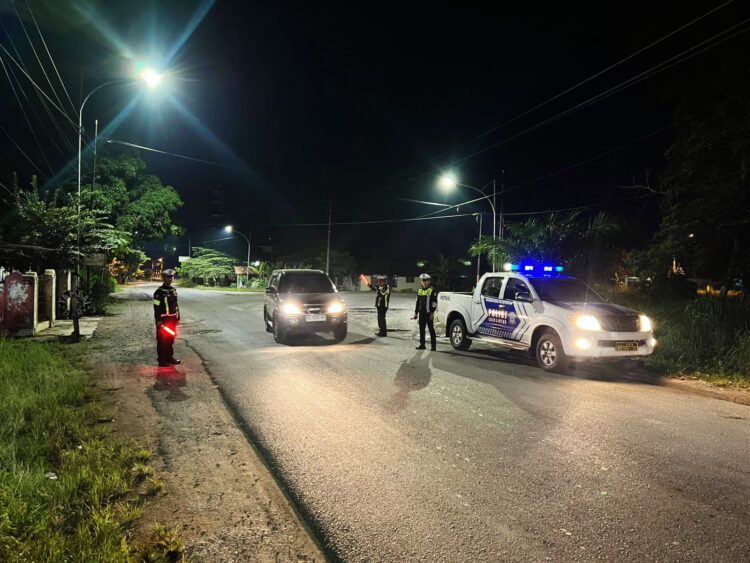 Blue Light Patrol Satlantas Polres Lampung Tengah, Ciptakan Rasa Aman di Malam Hari