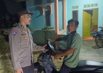 Patroli Sambang Malam Hari, Upaya Polsek Meranti Jaga Kamtibmas di Wilayah Hukumnya