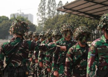 Prajurit Yonbekpal 1 Mar Laksanakan Latihan Marshaling Helly
