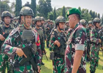 Danrem 081/DSJ Pimpin Riksiap Ops Pelepasan Latpratugas Satgas Pamtas RI – PNG Yonif 511/DY Blitar