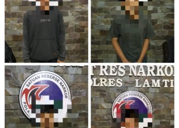 Polres Lampung Timur Amankan 4 Orang Pelaku Penyalahgunaan Narkotika