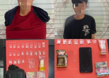 Tim Opsnal Sat Narkoba Polres Lampung Utara Ringkus Dua Orang Pengedar Sabu